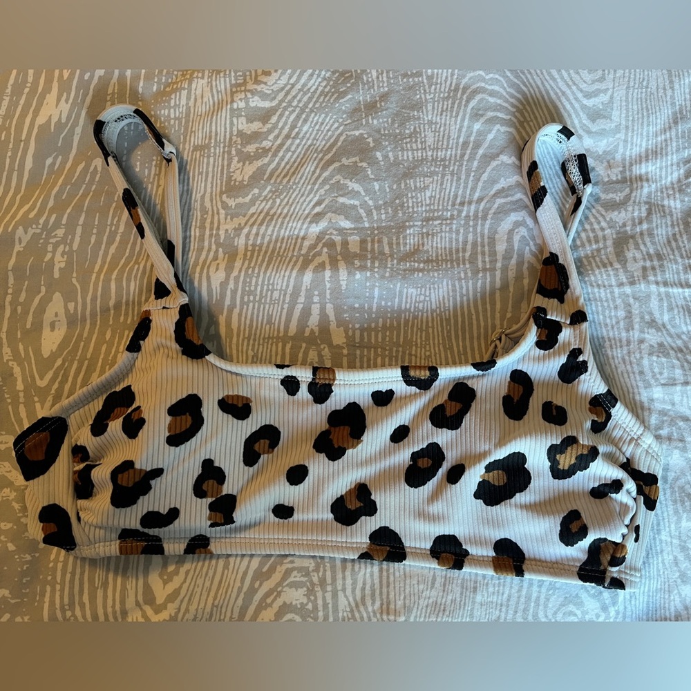 Leopard Print Bikini Top
